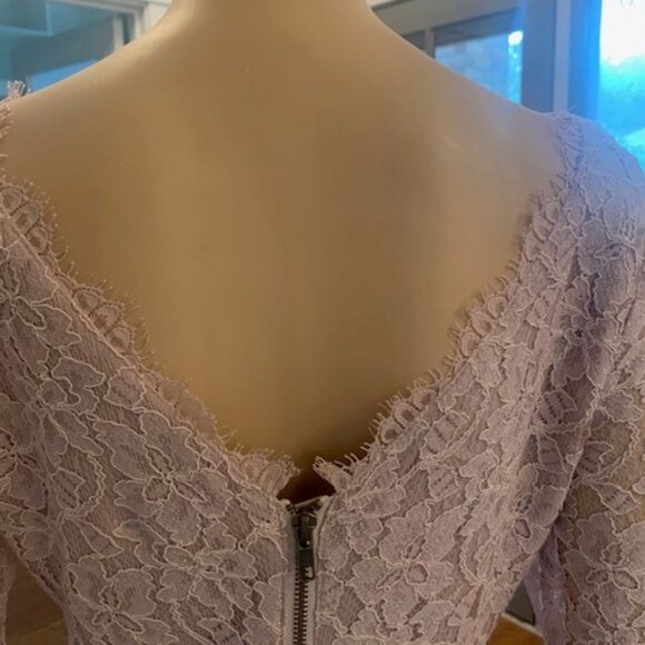 Diane von Furstenberg Mini Dress Zarita Lace beige-mauve; Size 8 - Picture 5 of 15